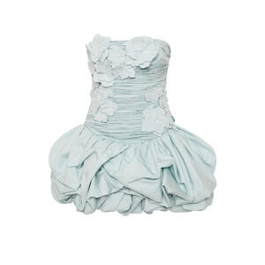 Aje Splendour Mini Dress Silver Blue US 8